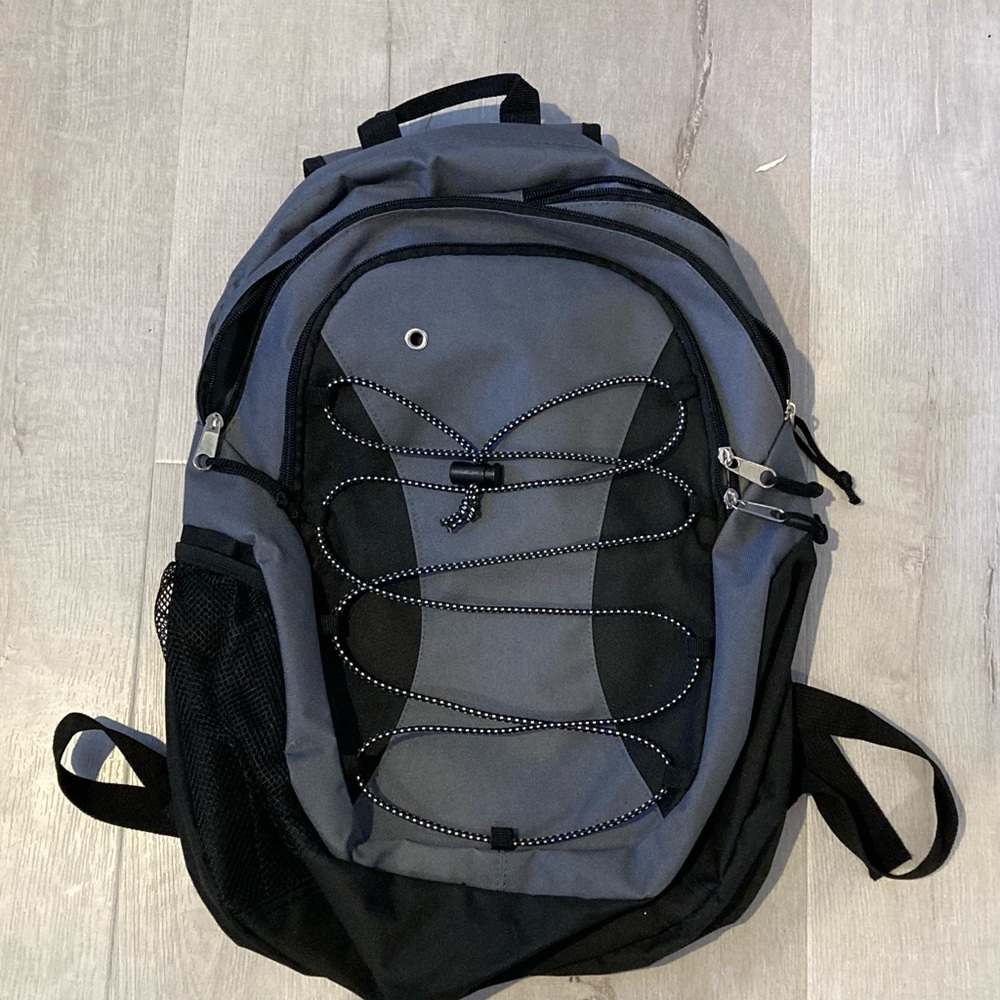 Grey simple backpack